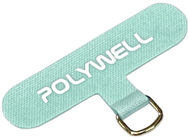 POLYWELL 寶利威爾 手機掛繩夾片 穩固耐用 安裝快速 自由搭配各式手機殼和手機掛繩 PW15-T65-0207, 綠色, 1個