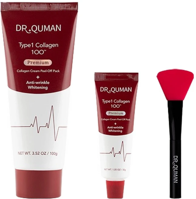 닥터큐먼 타입원 콜라겐 원헌드레드 프리미엄 크림팩 100g + 30g + 스파출러 세트, 1개 - 쿠팡