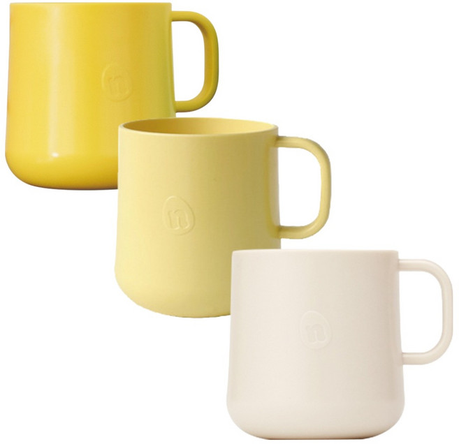 네스틱 유아용 컵 3종 세트, 레몬옐로우 + 바나나옐로우 + 바닐라, 1세트, 200ml