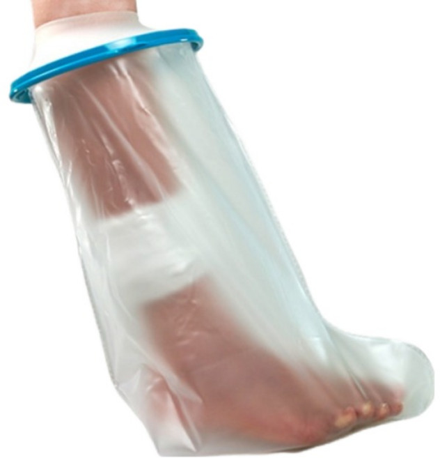 베네블 성인 발 팔 샤워 목욕 기브스 방수커버, 성인 짧은 다리, 1개