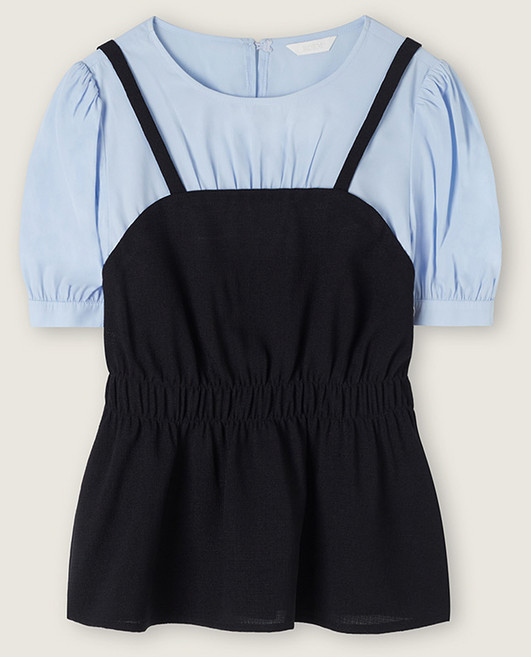 로엠 여성용 뷔스티에 매칭 블라우스