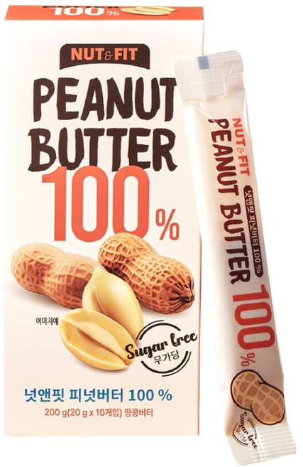 넛앤핏 피넛버터 100% 10p, 200g, 1개