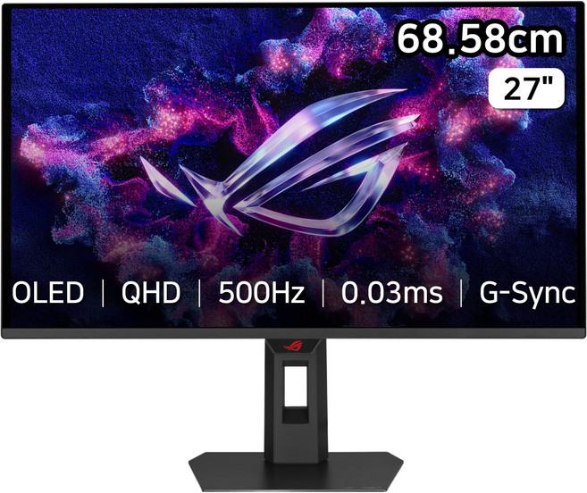 에이수스 QHD 500Hz 게이밍 모니터, 68.58cm, ROG Strix OLED XG27AQDPG