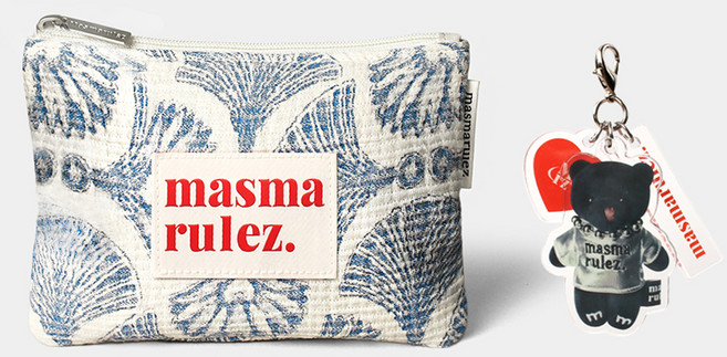 마스마룰즈 여성용 베이직파우치 VER.1 + 키링 세트