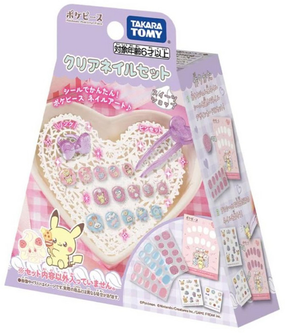 PoKeMoN 寶可夢 Pokepeace 時尚美甲組 PC95472, 基本款 多色, 1盒