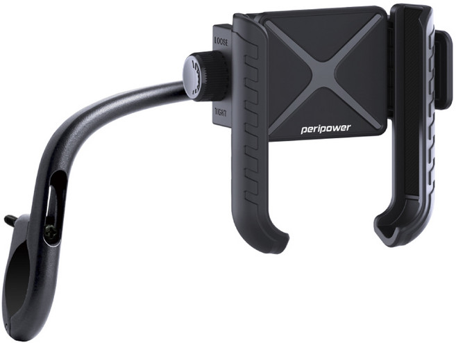 peripower 機車握把式 U型快取手機架, 黑色, MC-04