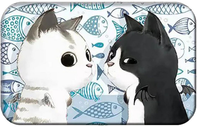 WE CHAMP 石紋圖騰/可愛貓咪系列 珪藻土地墊