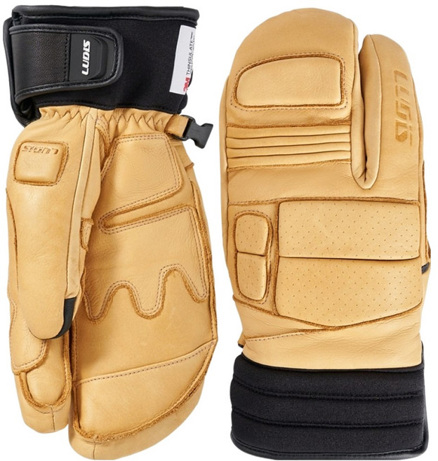 루디스 마스터프로 프리스타일 스키 보드 FT-S 삼지 방한 소가죽 장갑 양손착용 세트 LGM451TA, 탄, 1세트