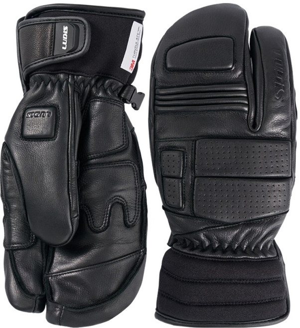 루디스 마스터프로 프리스타일 스키 보드 FT-S 삼지 방한 소가죽 장갑 양손착용 세트 LGM451TA, 블랙, 1개