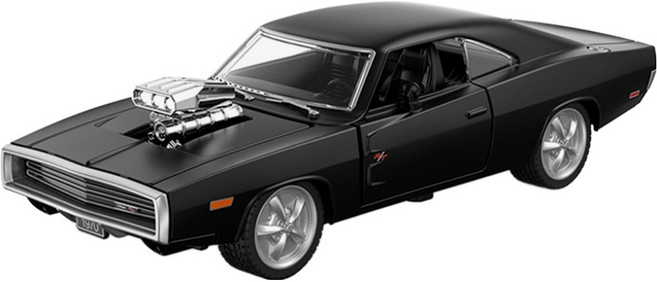 라스타 Rastar 1970 닷지 Charger R/T with Engine 1:36 다이캐스트, 혼합색상, 1개