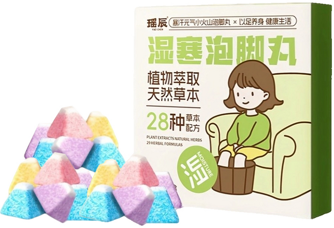 YAO CHEN 瑤辰 濕寒元氣小火山泡腳丸, 20g, 16顆, 1盒