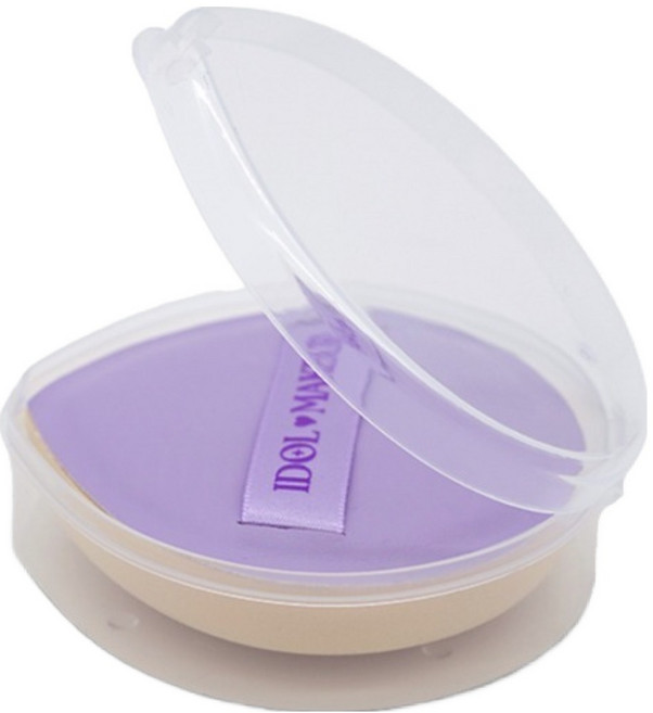아이돌메이크업 궁뎅이 팡팡 퍼프, 1개, 연보라