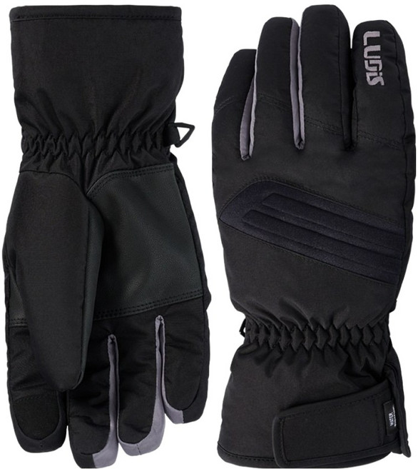 韓國 LUDiS 女性用舒適貼合防水滑雪滑雪板手套 LUP01UG10, 1套, BLACK