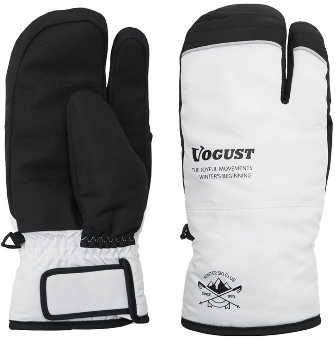 보거스트 컴포트핏 스키 보드 삼지 장갑 양손착용 세트 LUPCUG06, 화이트, 1개