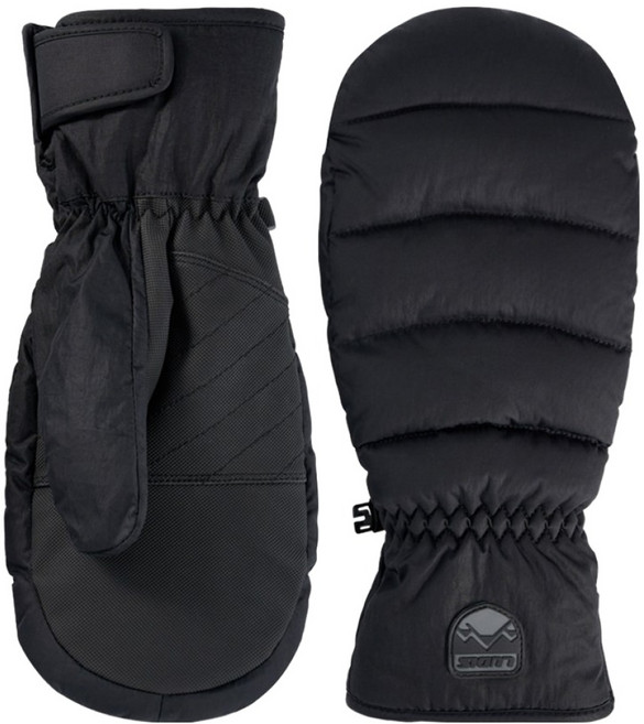 루디스 여성용 컴포트핏 스키 보드 엠보싱 벙어리 방한 장갑 양손착용 세트 LUP01LG01, BLACK, 1개