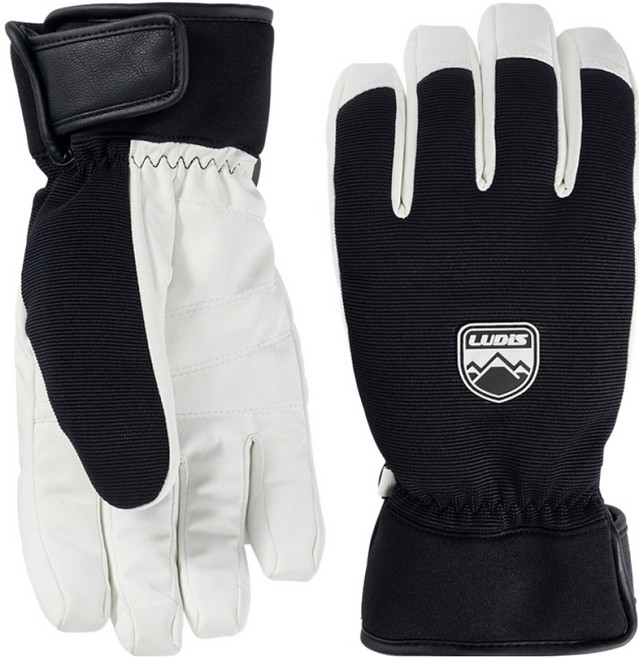 루디스 컴포트핏 NE스판 스키 보드 오지 방한 장갑 양손착용 세트 LUP01UG08, BLACK, 1세트