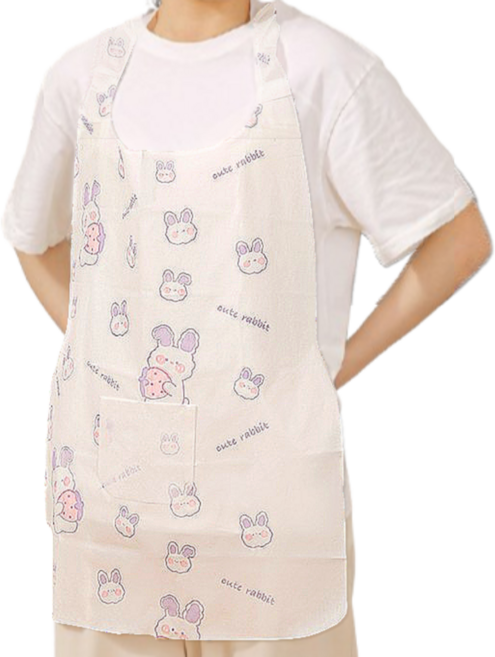 모나홈 간편 허리매듭 다용도 롱 일회용 앞치마 83cm, 포그래빗, 10개