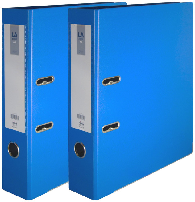 마이다스 레버아치 LA 바인더 2공 세로형 민 7cm, 청색, 2개