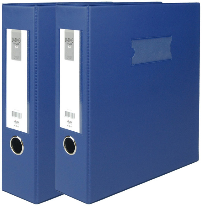 마이다스 PVC 고주파 D링 A4 바인더 3공 7cm, 청색, 2개