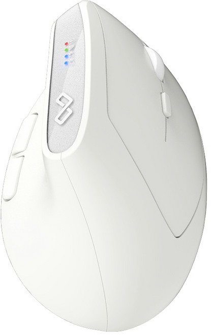 맥스틸 작은손 무소음 인체공학 블루투스 버티컬 무선 마우스 멀티페어링, 화이트, GM-EDB10