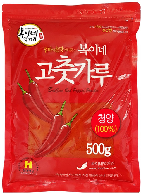 복이네먹거리 중국산 아주매운 100% 청양 고운 고춧가루, 500g, 1개