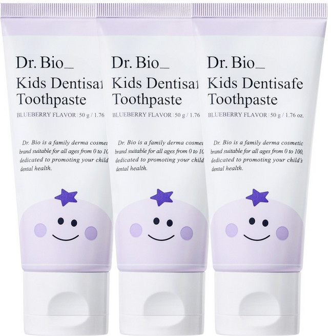 Dr.Bio 兒童Denti-safe牙膏, 50g, 3個