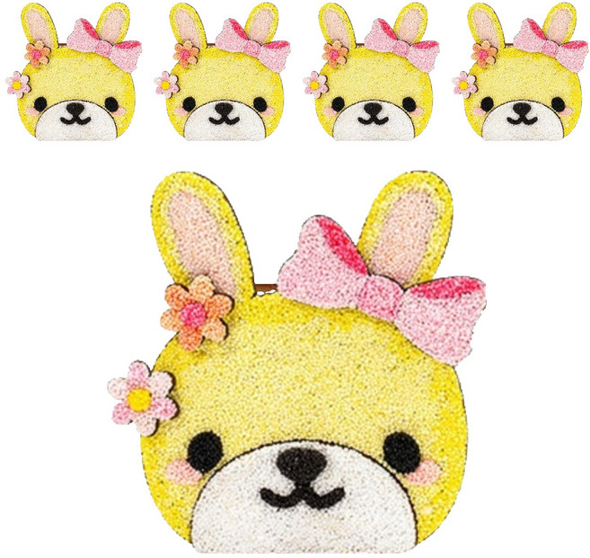 민화샵 동물 연필 꽂이 칼라폼 만들기 UDPCL0132, 토끼, 5개