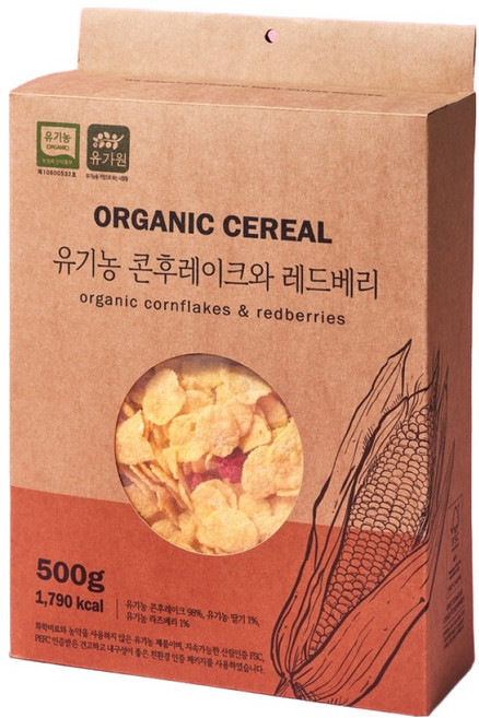 유가원 유기농 콘후레이크와 레드베리, 500g, 1개