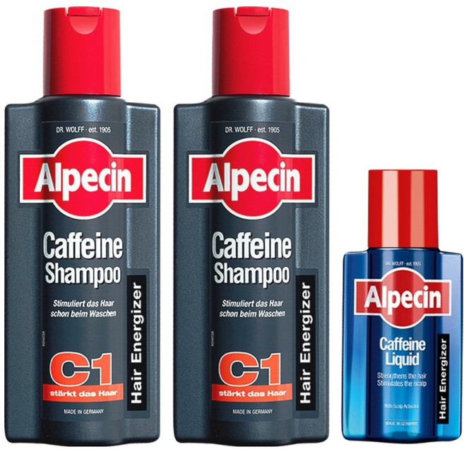 알페신 헤어 케어 카페인 샴푸 C1 375ml 2p + 카페인 리퀴드 두피토닉 75ml 세트, 1세트