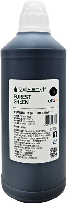 엘틴 진한플러스 식용색소 여름 포레스트그린, 1개, 1L