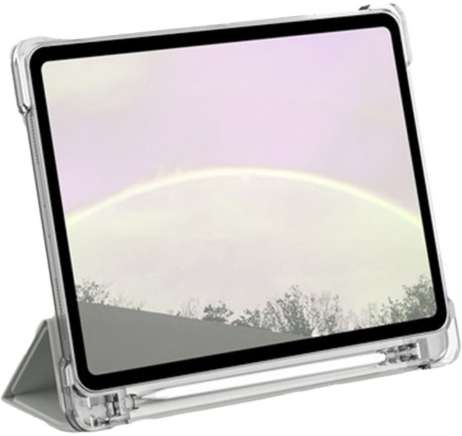 rorentech iPad 鉛筆收納智慧保護套, 暖灰色, 1個