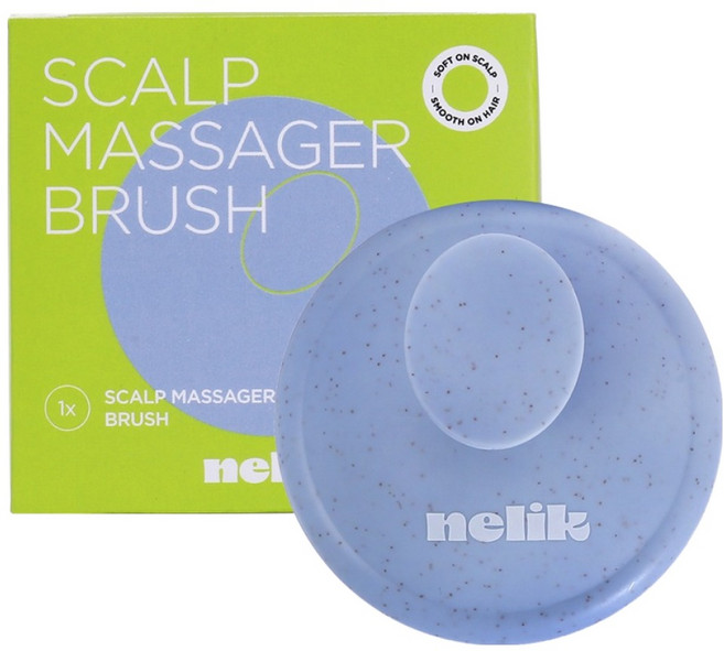 넬릭 딥클렌징 두피 마사지 샴푸 브러쉬, 1개, 블루