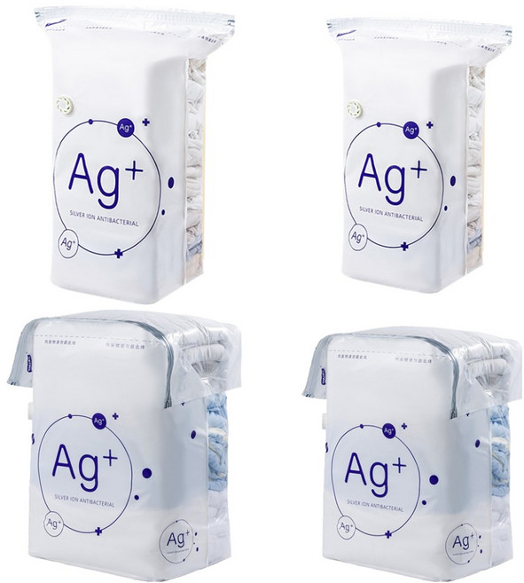 TAILI 太力 Ag+抗菌全立體棉被壓縮收納袋組, 4個, 1入