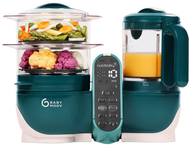 BABYMOOV Cook Master Plus 嬰兒副食品多功能調理機 蛋白石綠 A001136, 1個