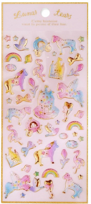 아이엔피 DIY 3D입체 크리스탈 다꾸스티커 21 x 9 cm, C03 유니콘, 2개