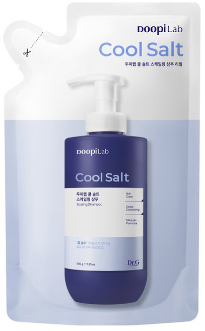 닥터지 두피랩 쿨 솔트 스케일링 샴푸 리필, 500g, 1개