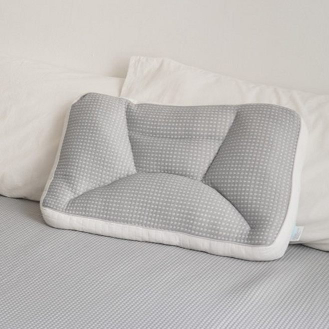 아이스와플 냉감 경추 베개, 그레이, 1개