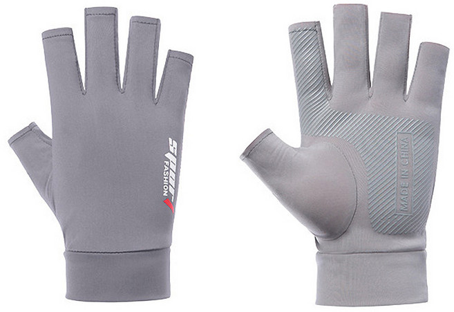 바코젤 남성용 스포츠 등산 미끄럼방지 반장갑 양손 세트, 그레이, 1세트