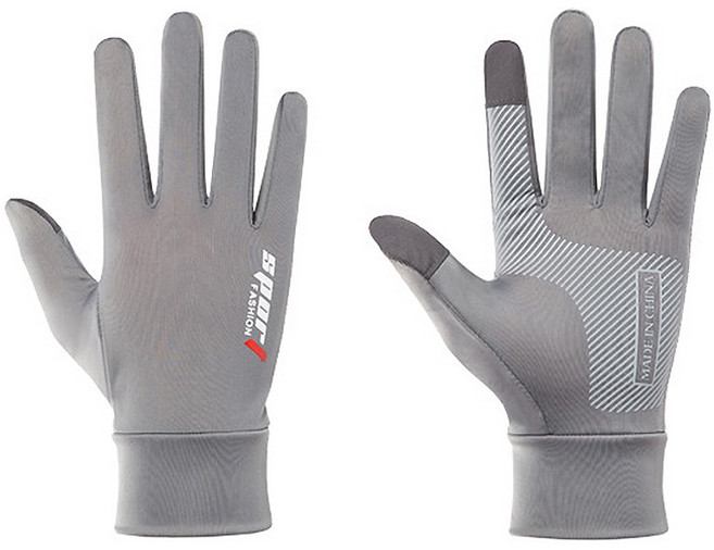 바코젤 남성용 터치 스포츠 등산 미끄럼방지 장갑 양손 세트, 그레이, 1세트