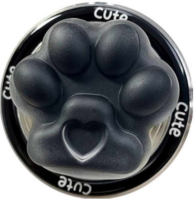 케이스틱 맥세이프 스마트톡 고양이 발바닥, 블랙, 1개