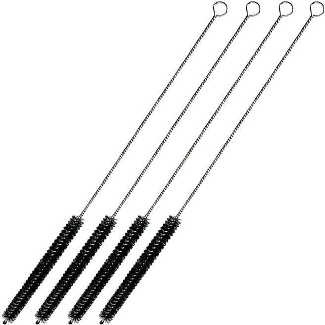 모나홈 롱 스텐 비비드 빨대세척솔 30cm, 4개, 다크블랙