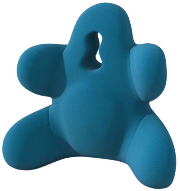 人體工學護背透氣記憶棉腰靠墊, 孔雀藍