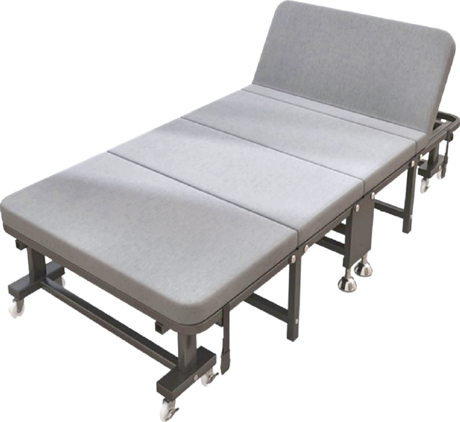 彬彬小舖 多段可調節折疊床, 灰色