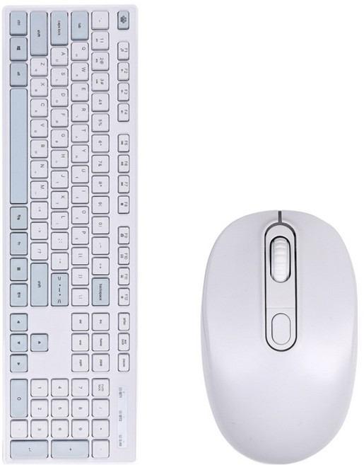 몬스타기어 무소음 저소음 슬림 듀얼 블루투스 무선 키보드 + 마우스 세트, 인체공학, 스카이블루, X104W COMBO