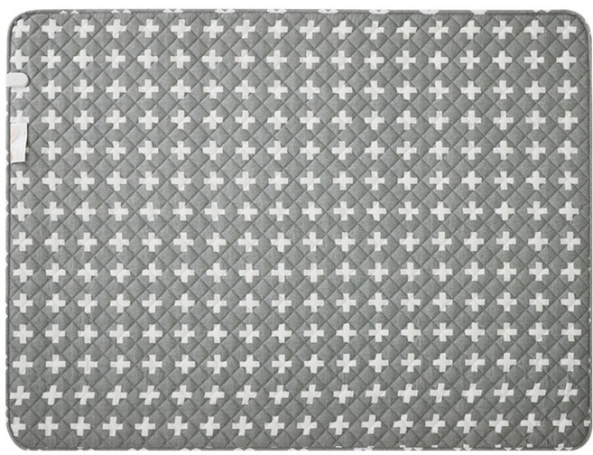 필스틴 무자계 탄소매트 전기장판 크로스 그레이 JJ-4021, 퀸(150 x 200 cm)