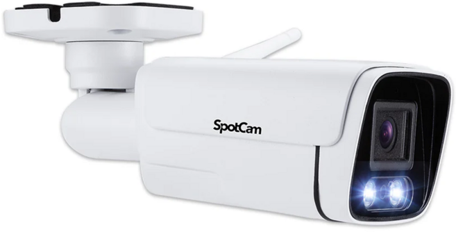 SpotCam 免主機全彩夜視IP66防水槍型攝影機, 1個, BCW1