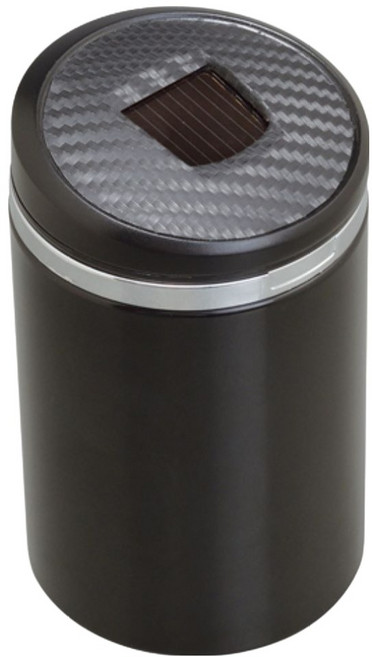 SEIWA 太陽能 煙灰缸 碳纖W861, 黑色, 1個