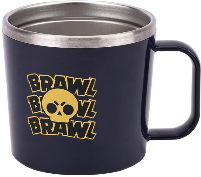 릴팡 브롤 스타즈 컬리 식기세척기용 스텐컵 260ml, 네이비, 1개