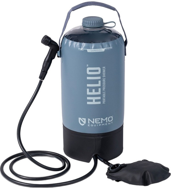 NEMO Helio 便攜式加壓淋浴器, 1個, Fortress + 黑色