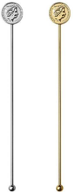 바겐슈타이거 홈텐딩 머들러 2종 세트, 실버, 골드, 1세트